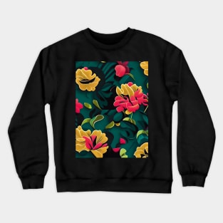 Begonias Geometric Abstract Artwork Crewneck Sweatshirt